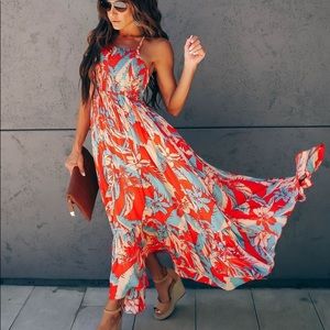 Heat Wave Smocked Print Maxi Dress - Free People
